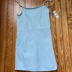 Unworn Garage plaid romper/dress. Size M